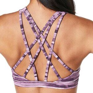 Lululemon Free To Be Serene Bra Shadowed Smoked Mulberry 8 Strappy Yoga Top